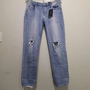 A'2nd by Special A Jeans USA‎ Light Wash Distressed Ripped Slim Jeans 11 NEW